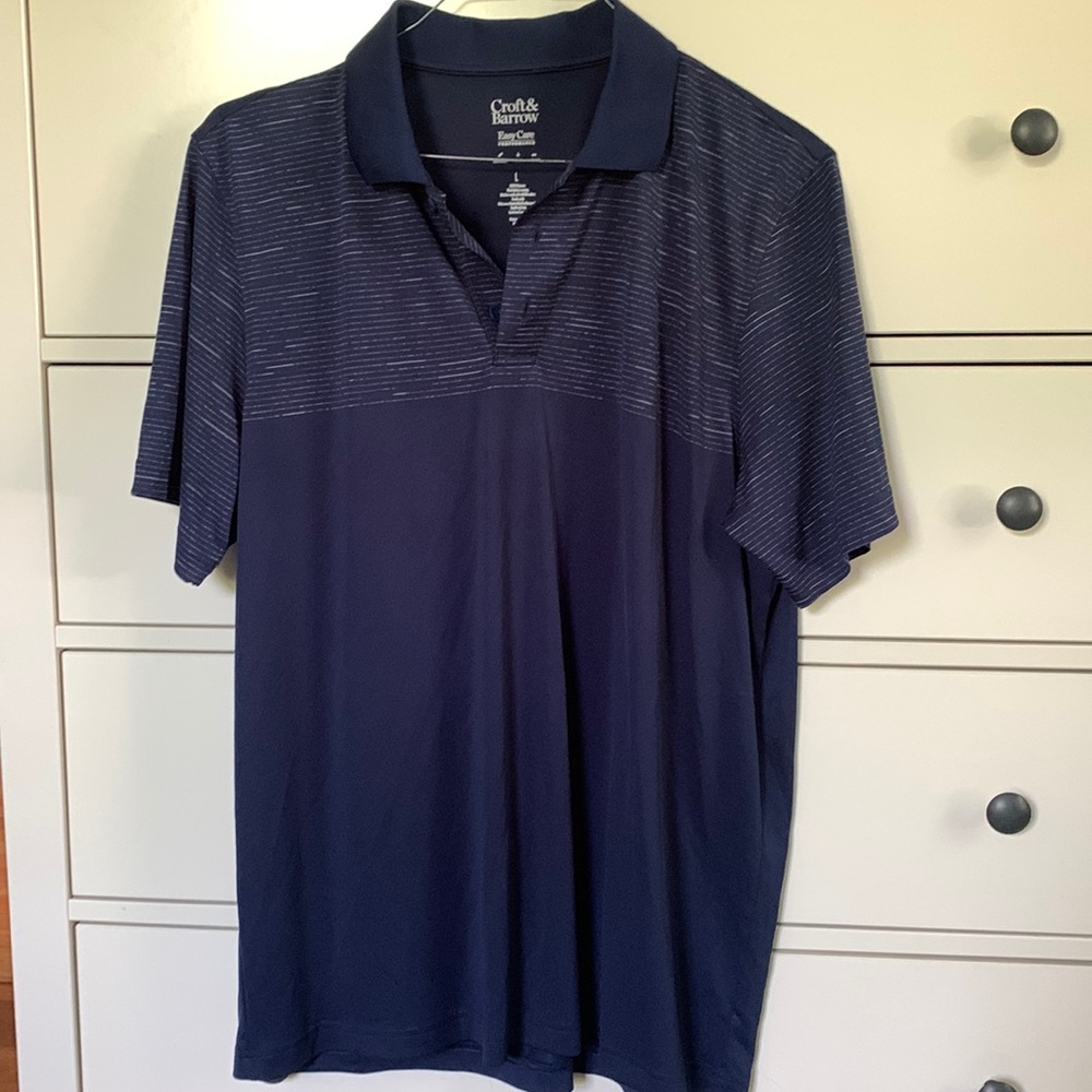 Blue light weight polo